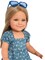 MBD Denim Maxi Dress for 18 Inch Kennedy and Friends Dolls and all Other 18 Inch Fashion Girl Doll-Complete Outfit with Sandals and Glasses